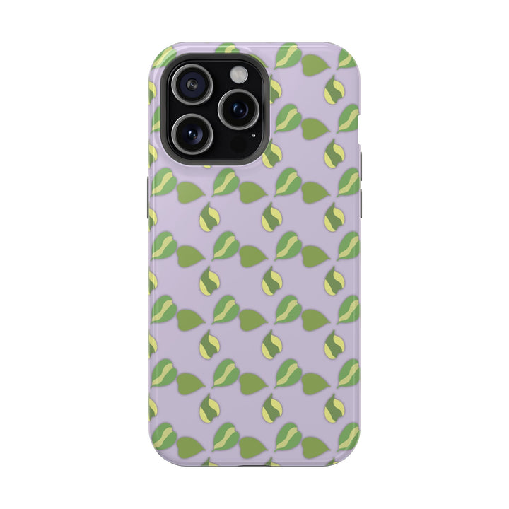 Hoya Kerrii Pattern Impact Resistant Phone Case Green Botanical Protective Cover Full Wrap Print