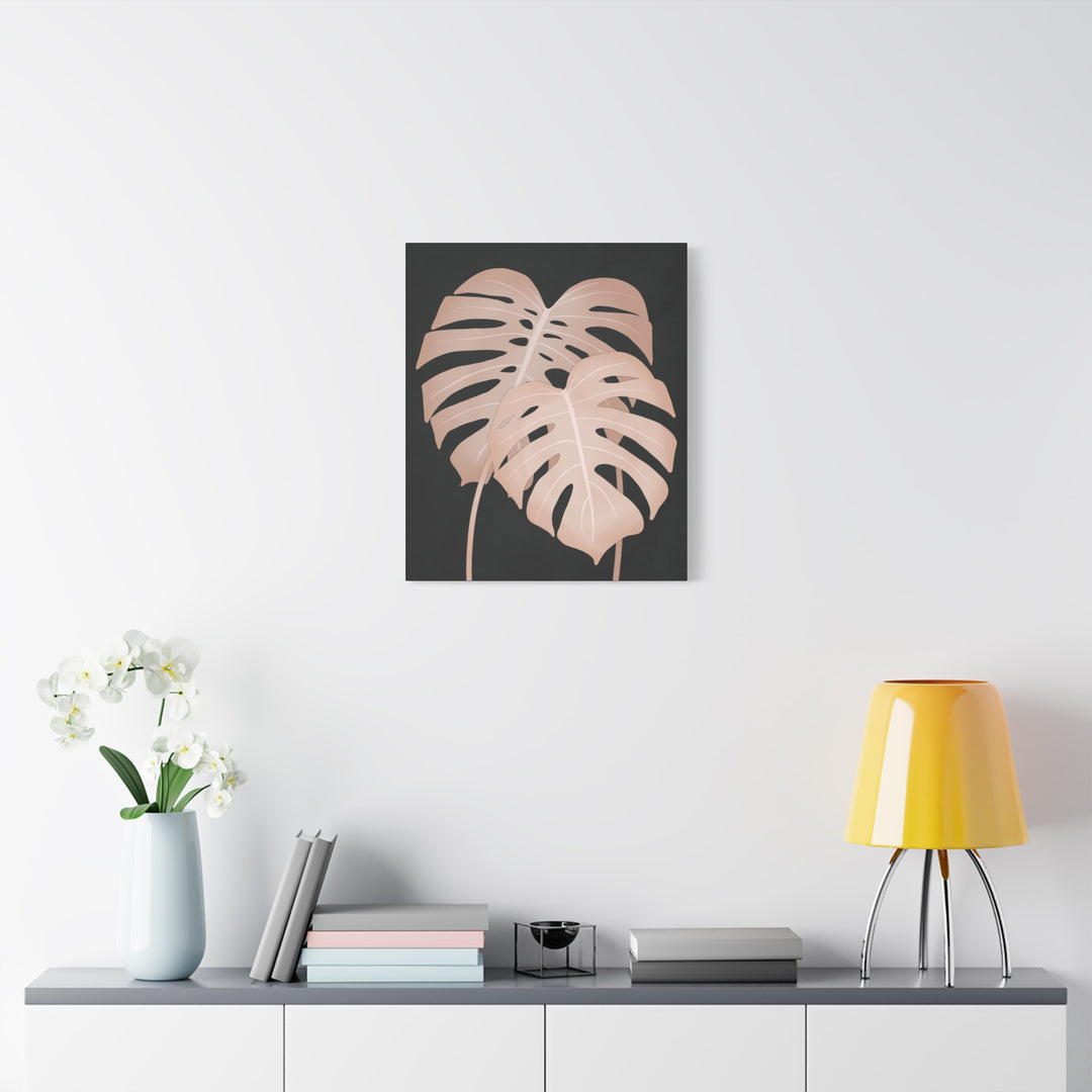 Pink Monstera Canvas Print – Botanical Wall Art