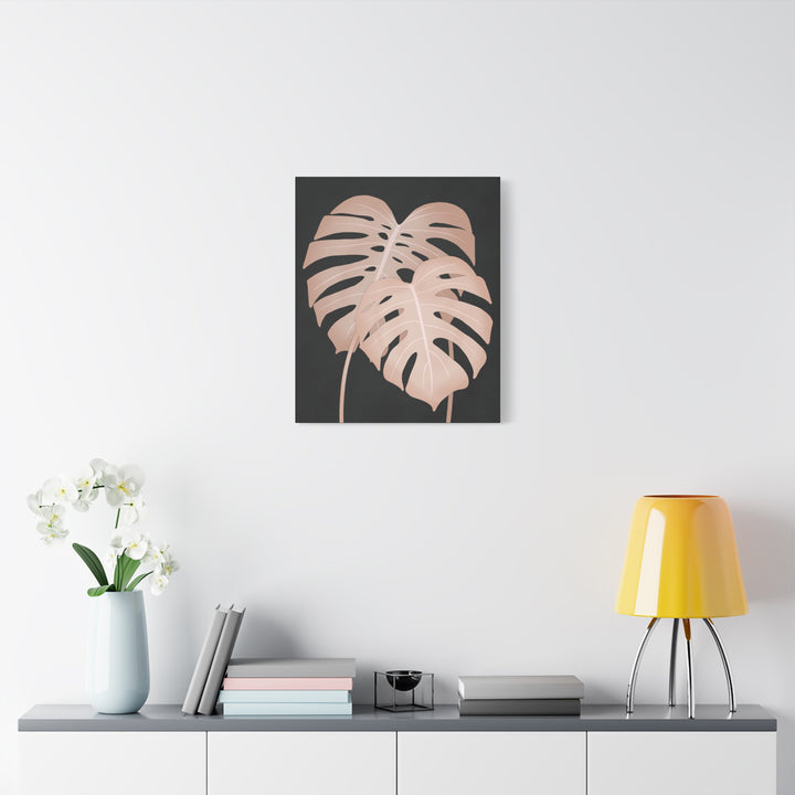 Pink Monstera Canvas Print – Botanical Wall Art