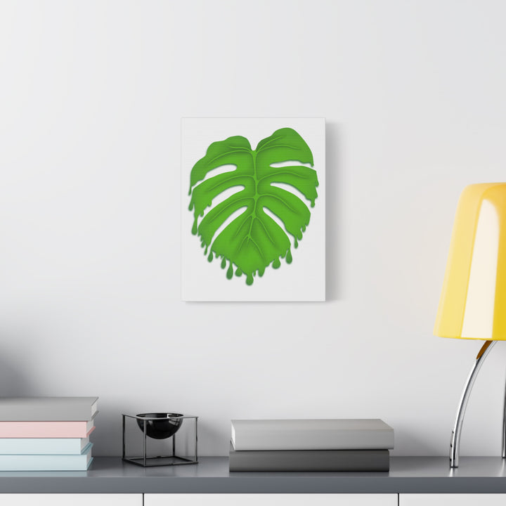 Melting Monstera Canvas Wall Art Large Botanical Print On Premium Cotton With Matte Finish For Indoor Decor