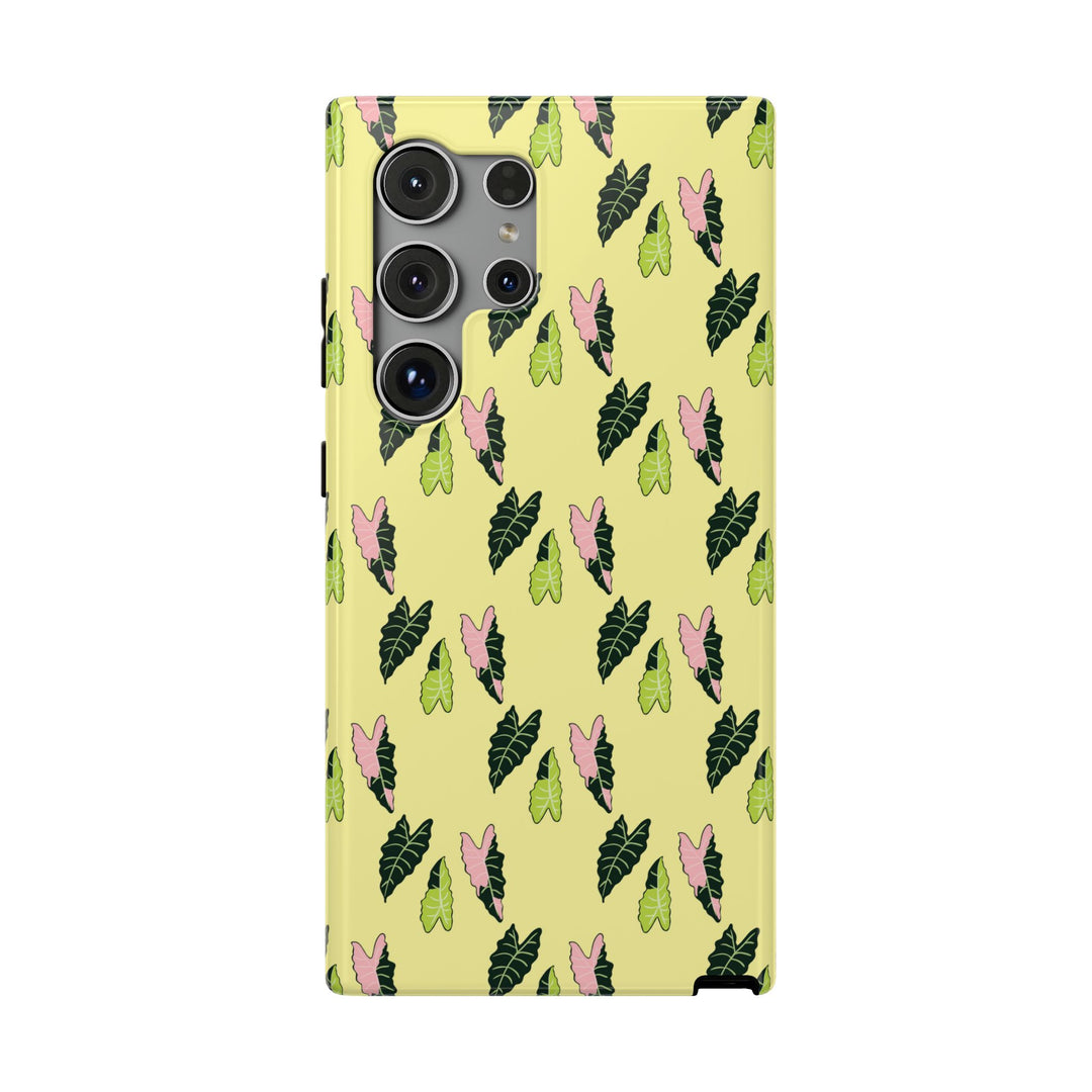 Alocasia Pattern Phone Case – Dual Layer Protective Cover