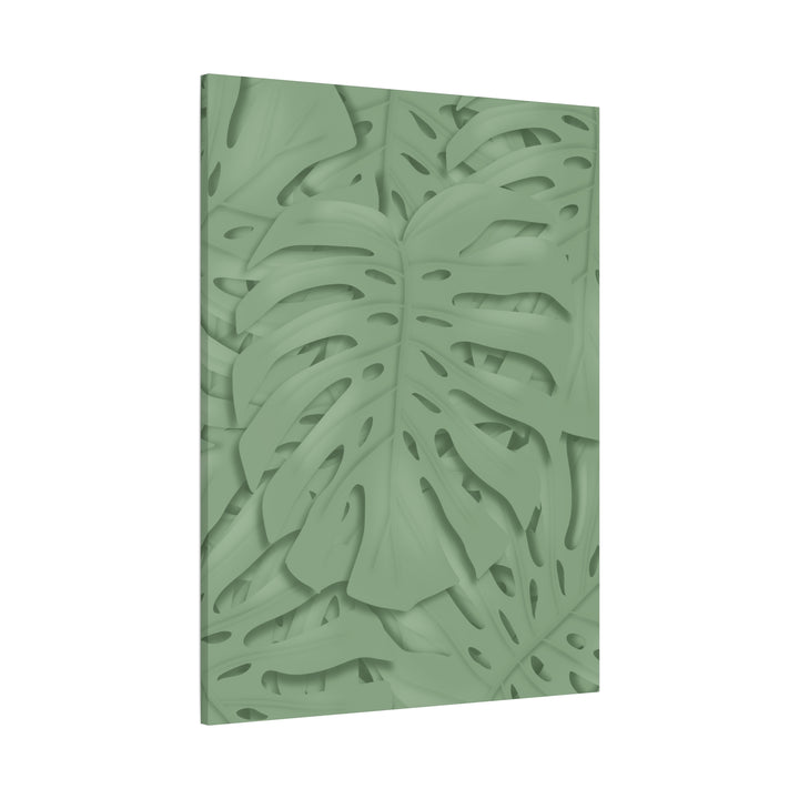 Monstera Canvas Art The Potted Pixel 24x36 Inches Matte Finish Wall Decor Botanical Green Leaf Print