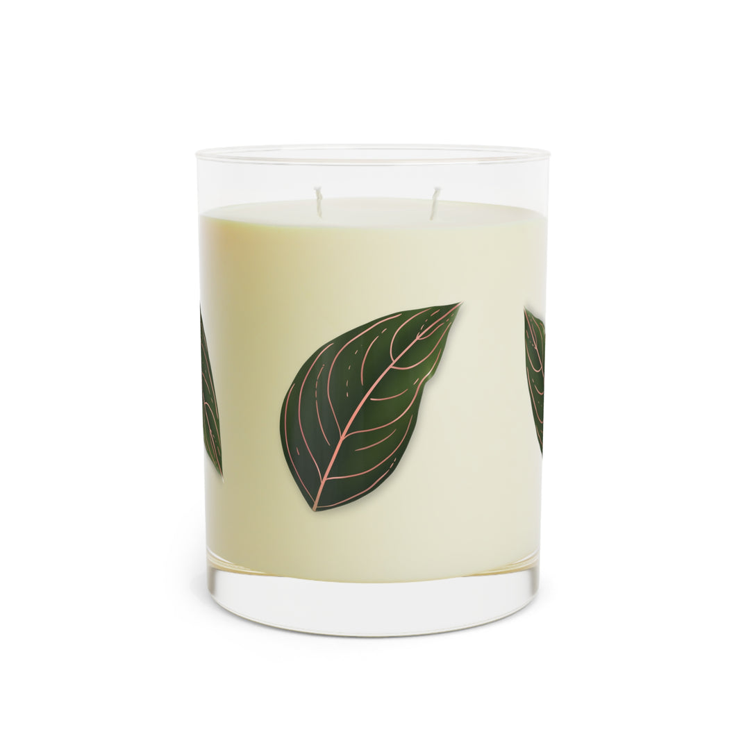 Aglaonema Rotundum 11oz Soy Wax Candle Double Wick White Tea Fig Lavender Sage Ocean Mist Moss