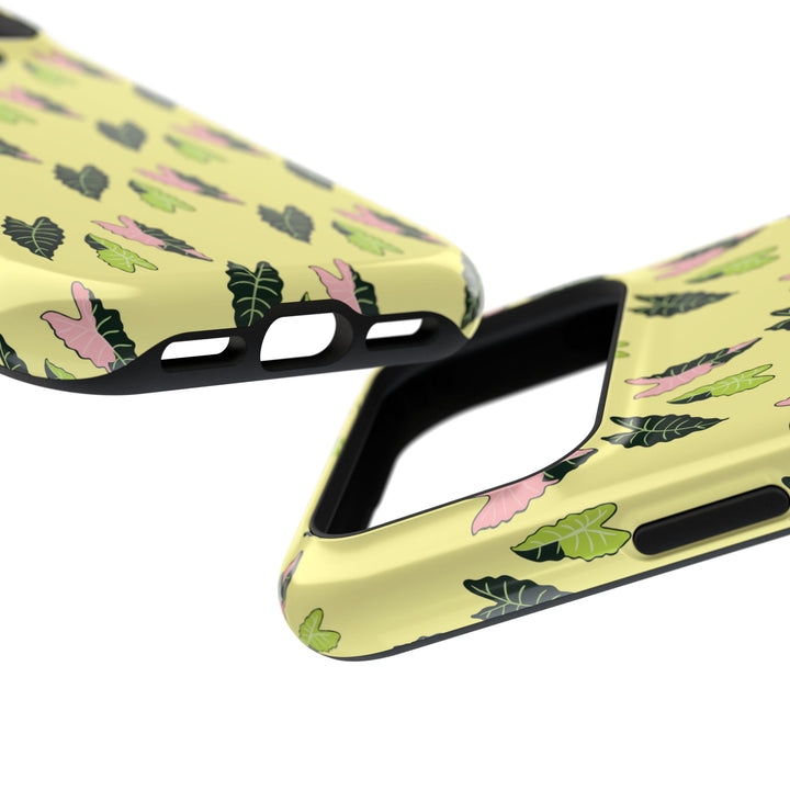 Alocasia Pattern Phone Case – Dual Layer Protective Cover