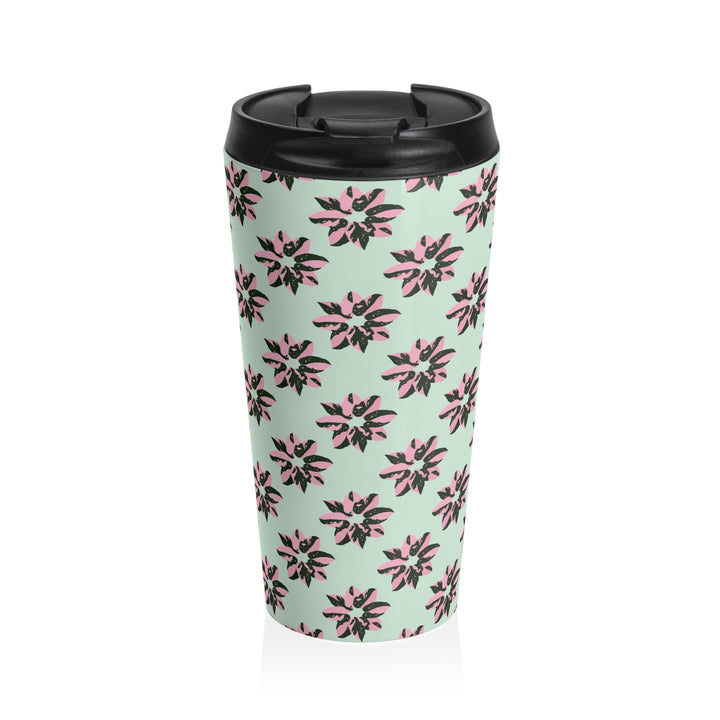 Pink Princess Philodendron Pattern 15 oz Vacuum Insulated Stainless Steel Travel Tumbler