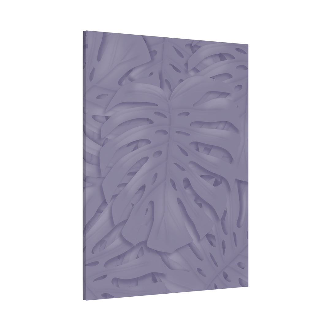 Violet Monstera Canvas Print Stretched Matte Wall Art for Bedroom and Living Room Decor