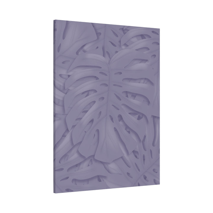 Violet Monstera Canvas Print Stretched Matte Wall Art for Bedroom and Living Room Decor