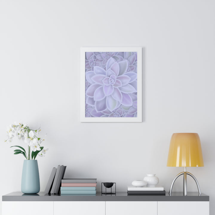 Graptopetalum Murasaki Succulent Framed Print – Botanical Wall Art - The Potted Pixel