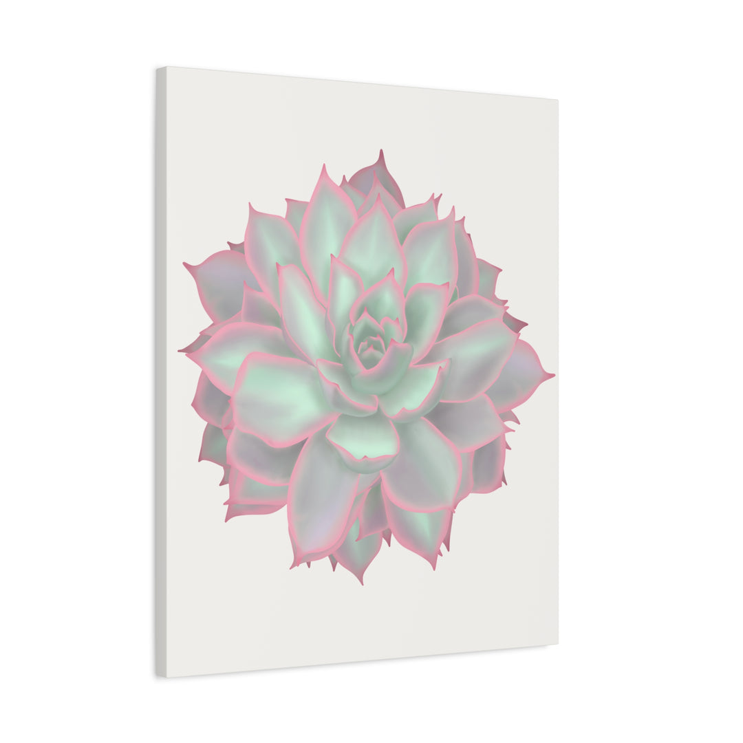 Echeveria Violet Queen Canvas Wall Art Rosette Succulent Print With Matte Finish