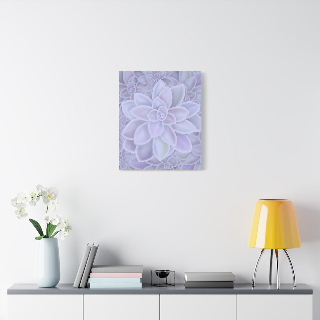 Graptopetalum Murasaki Succulent Canvas Art Print Pastel Purple Rosette Indoor Plant Decor