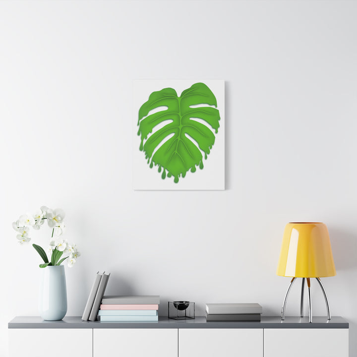 Melting Monstera Canvas Wall Art Large Botanical Print On Premium Cotton With Matte Finish For Indoor Decor