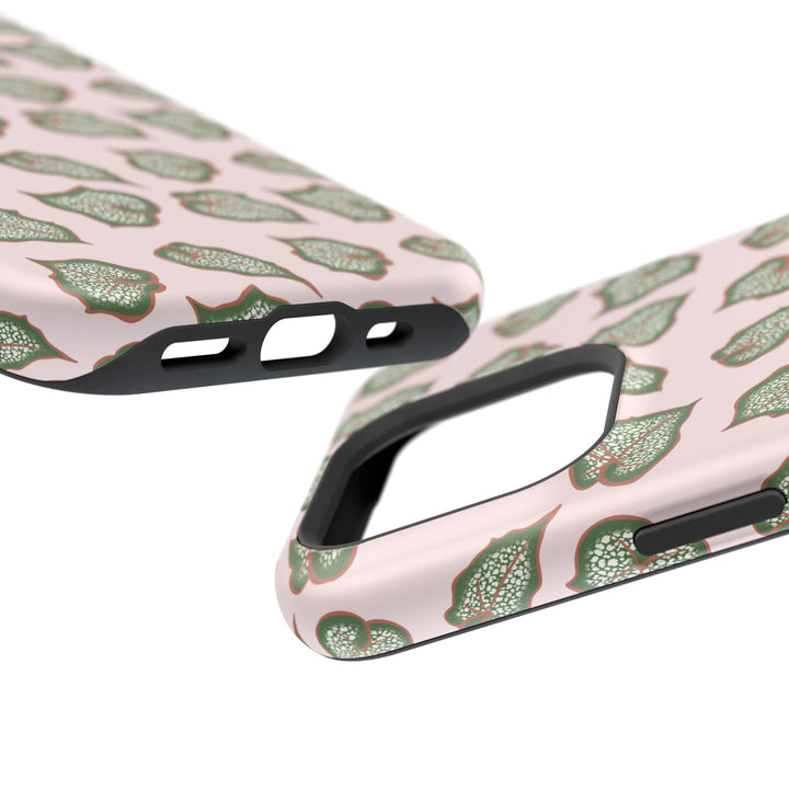 Begonia Pattern Phone Case – Dual Layer Protective Cover