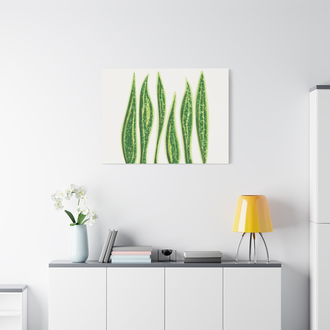 Snake Plant Canvas Print Matte 1.25 Inch Stretch Canvas Wall Art For Living Room Decor