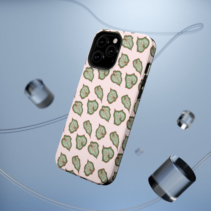 Begonia Pattern Phone Case – Dual Layer Protective Cover