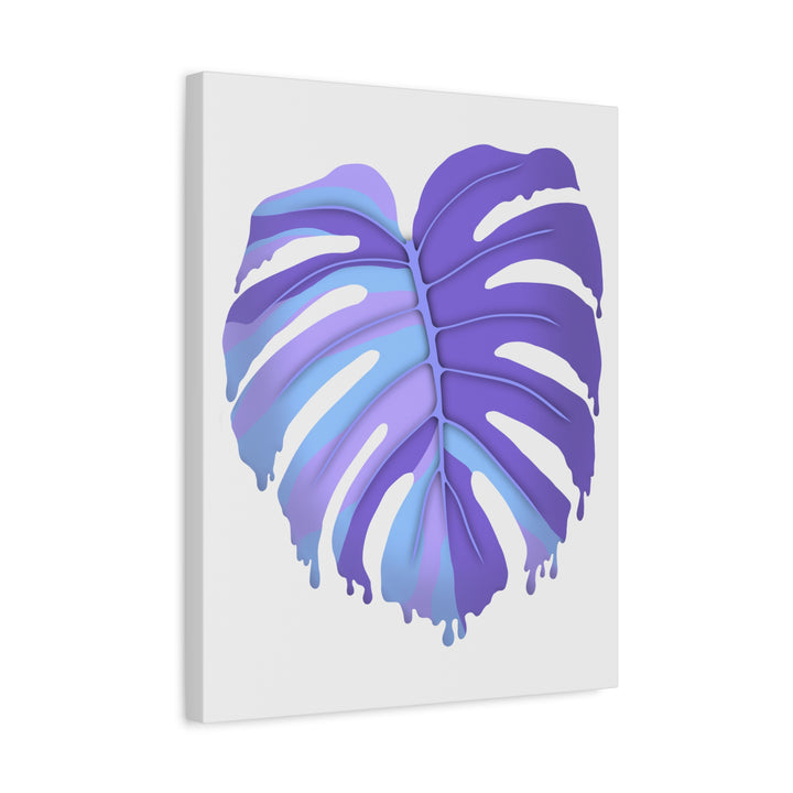 Purple Monstera Canvas Print The Potted Pixel Modern Wall Art For Living Room Decor