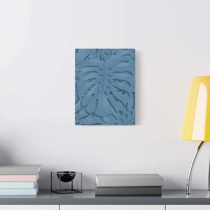 Monstera Canvas Art Blue Monstera Print With Durable Matte Finish For Modern Indoor Wall Decor