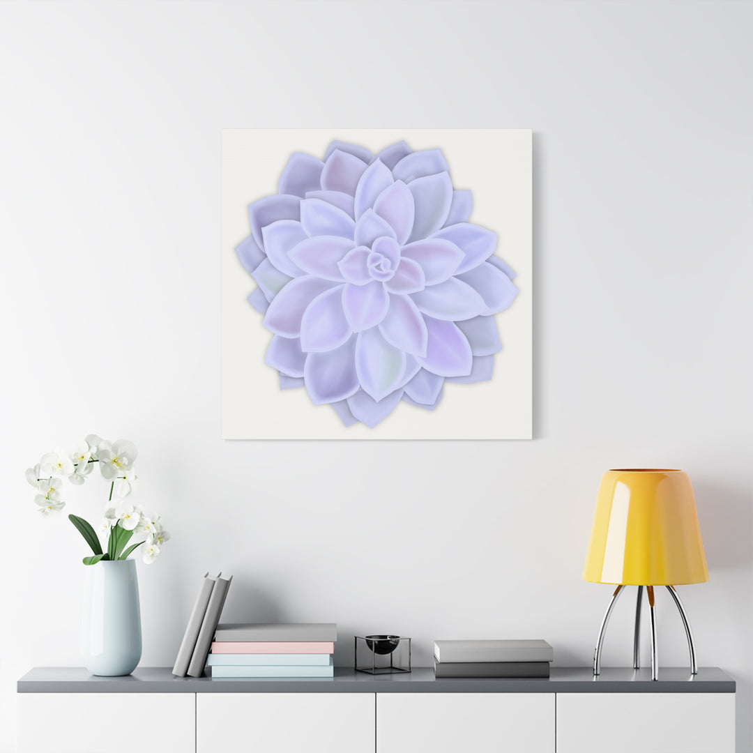 Succulent Canvas Art Pastel Rosette Canvas Durable Cotton Print Botanical Wall Art