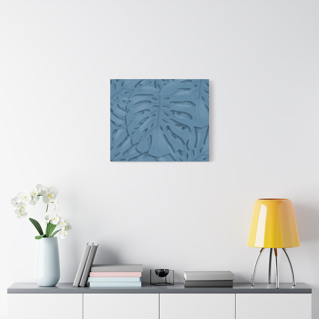 Monstera Canvas Art Blue Monstera Print With Durable Matte Finish For Modern Indoor Wall Decor