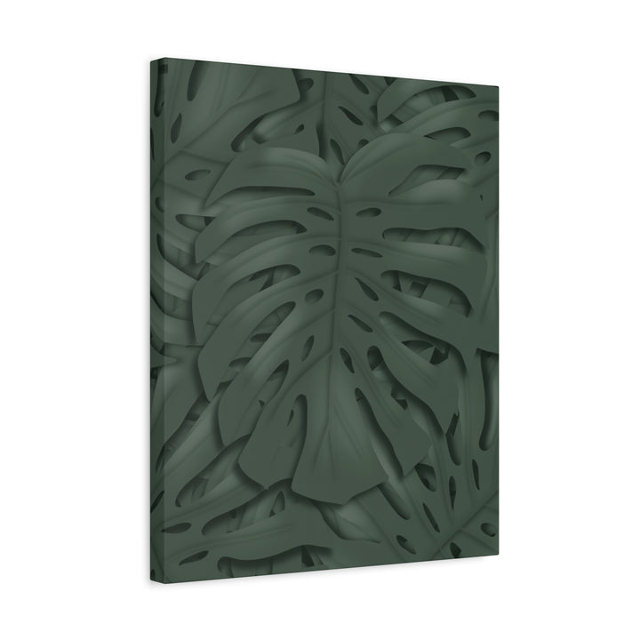 Monstera Canvas Art Tropical Leaf Wall Decor Durable Matte Finish Cotton Canvas Print 24x36