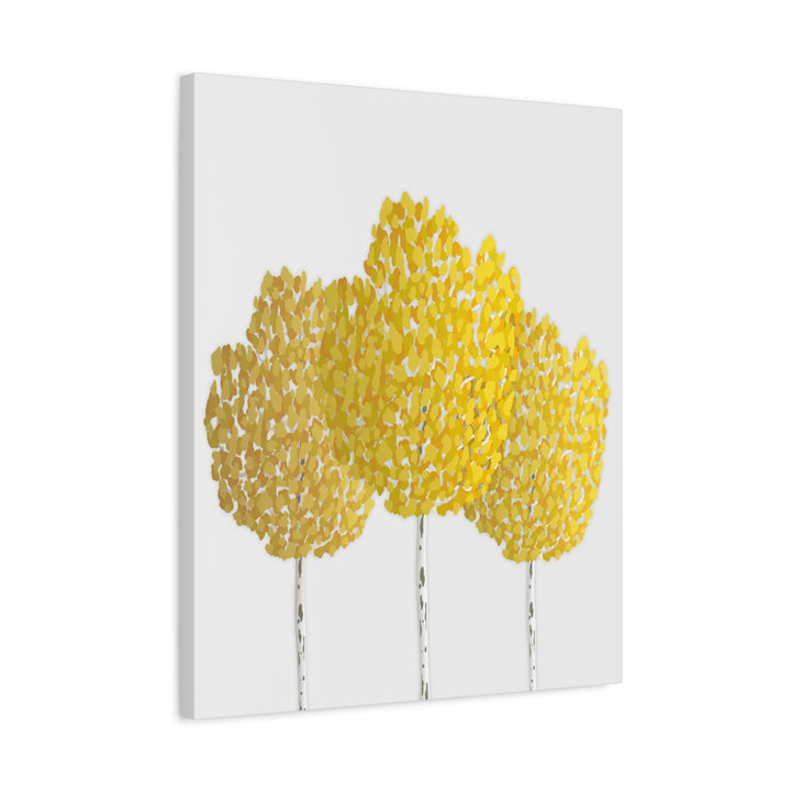 Fall Aspen Canvas Wall Art Print Quaking Aspen Yellow Fall Foliage on Durable Cotton Canvas