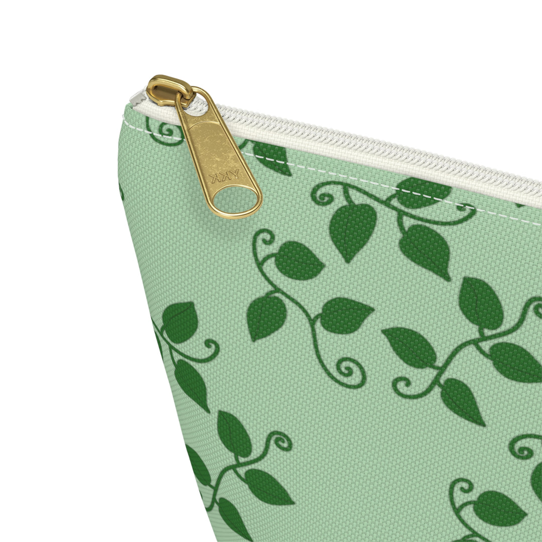 Pothos Pattern Accessory Pouch Floral Makeup Bag With T Bottom The Potted Pixel Studio