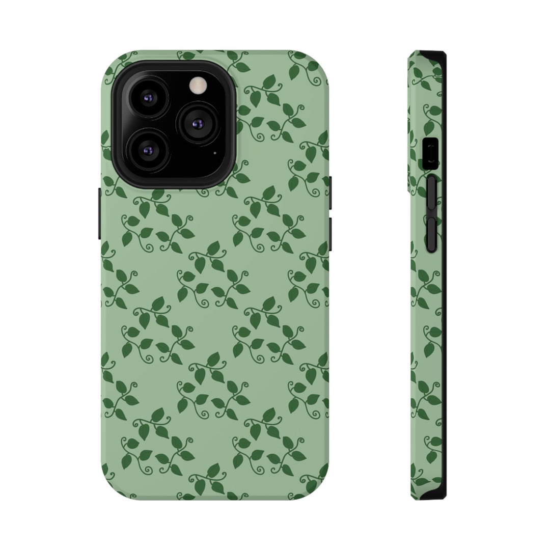 Pothos Pattern Phone Case – Dual Layer Protective Cover