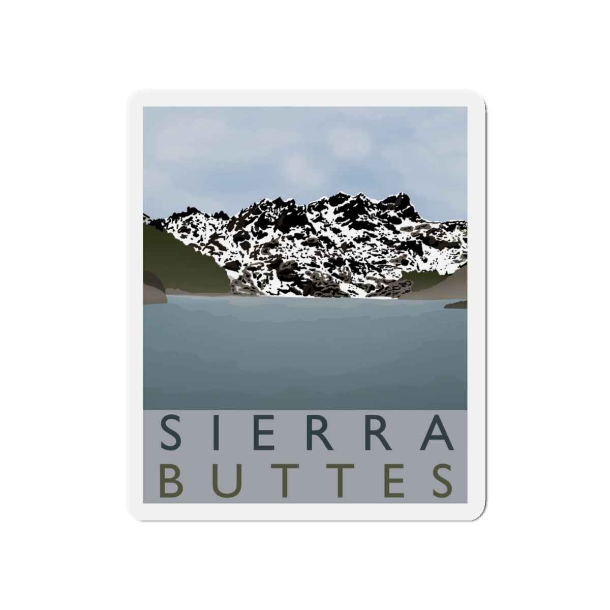 Sierra Buttes Minimalist Magnet
