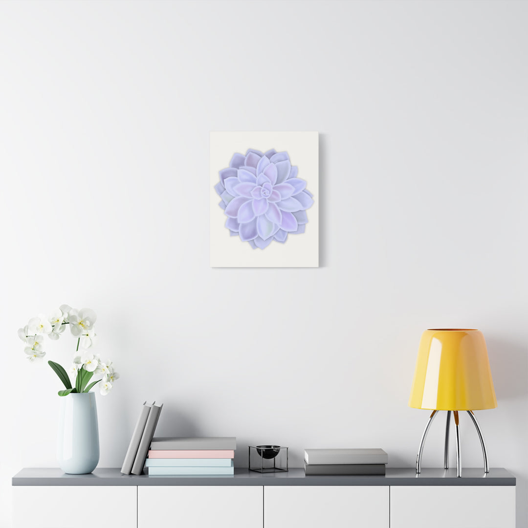 Succulent Canvas Art Pastel Rosette Canvas Durable Cotton Print Botanical Wall Art