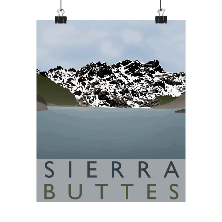 Sierra Buttes Minimalist Print