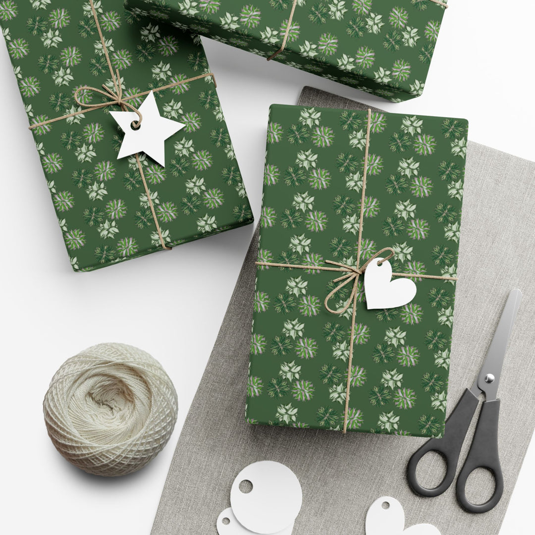 Manjula Pothos, Variegated Syngonium &amp; Stromanthe Triostar Wrapping Paper – Botanical Gift Wrap Roll