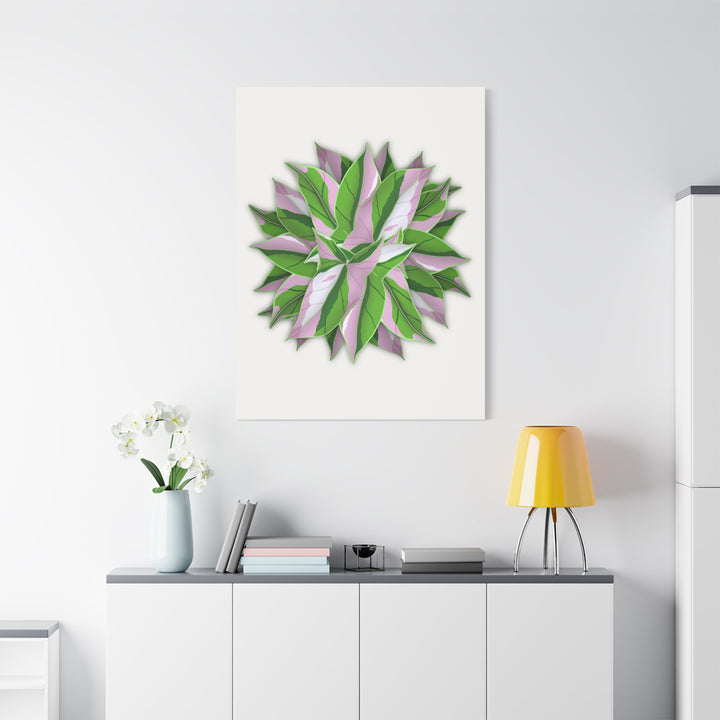 Syngonium Tricolor Canvas Print – Botanical Wall Art - The Potted Pixel