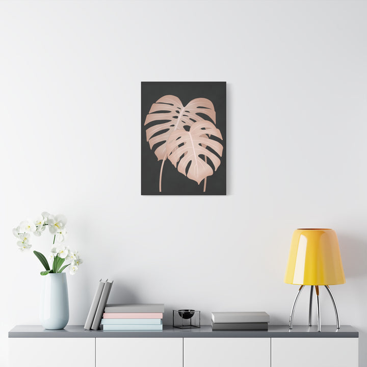 Pink Monstera Canvas Print – Botanical Wall Art