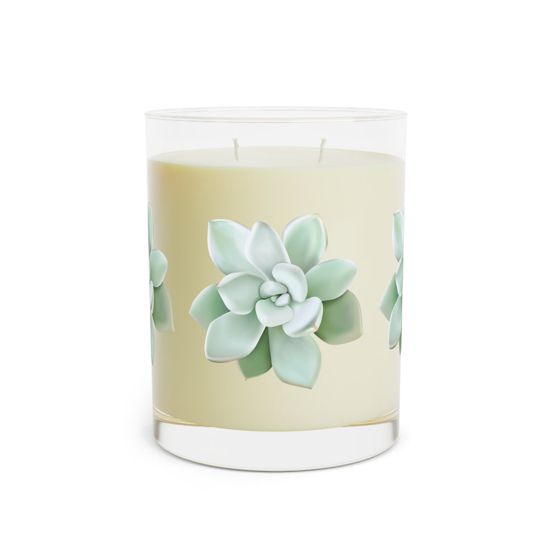 Pachyveria Haagei Succulent Scented Candle 11oz Soy Wax With White Tea Fig Minted Lavender Sage Ocean Mist Moss