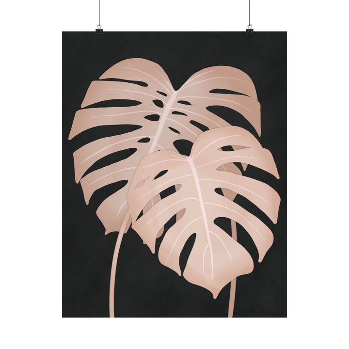 Pink Monstera Botanical Print – Unframed Wall Art