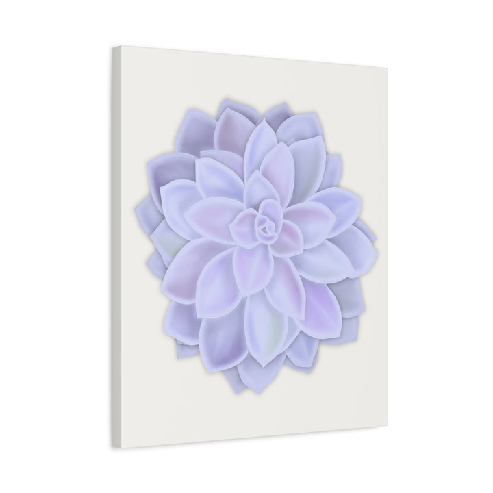 Succulent Canvas Art Pastel Rosette Canvas Durable Cotton Print Botanical Wall Art