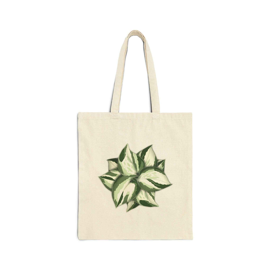 Pothos Tote Bag – Organic Cotton Shopping Tote With Heart Shaped Leaf Design - The Potted Pixel