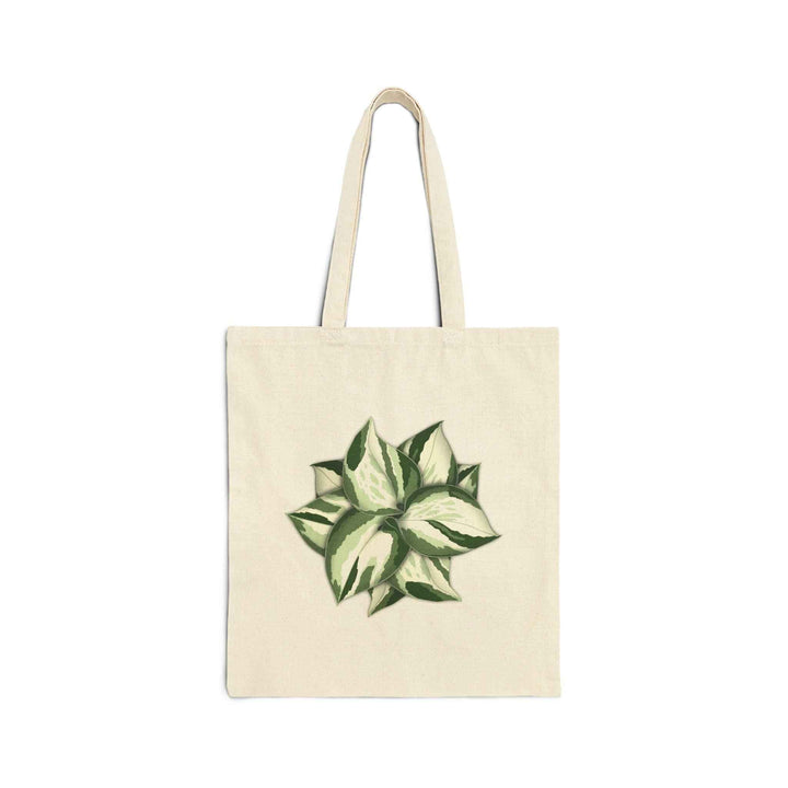 Pothos Tote Bag – Organic Cotton Shopping Tote With Heart Shaped Leaf Design - The Potted Pixel