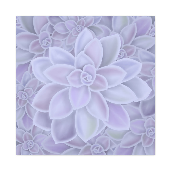 Graptopetalum Murasaki Succulent Canvas Art Print Pastel Purple Rosette Indoor Plant Decor