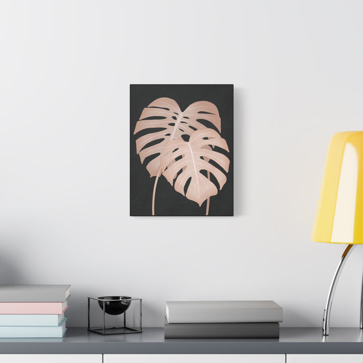 Pink Monstera Canvas Print – Botanical Wall Art