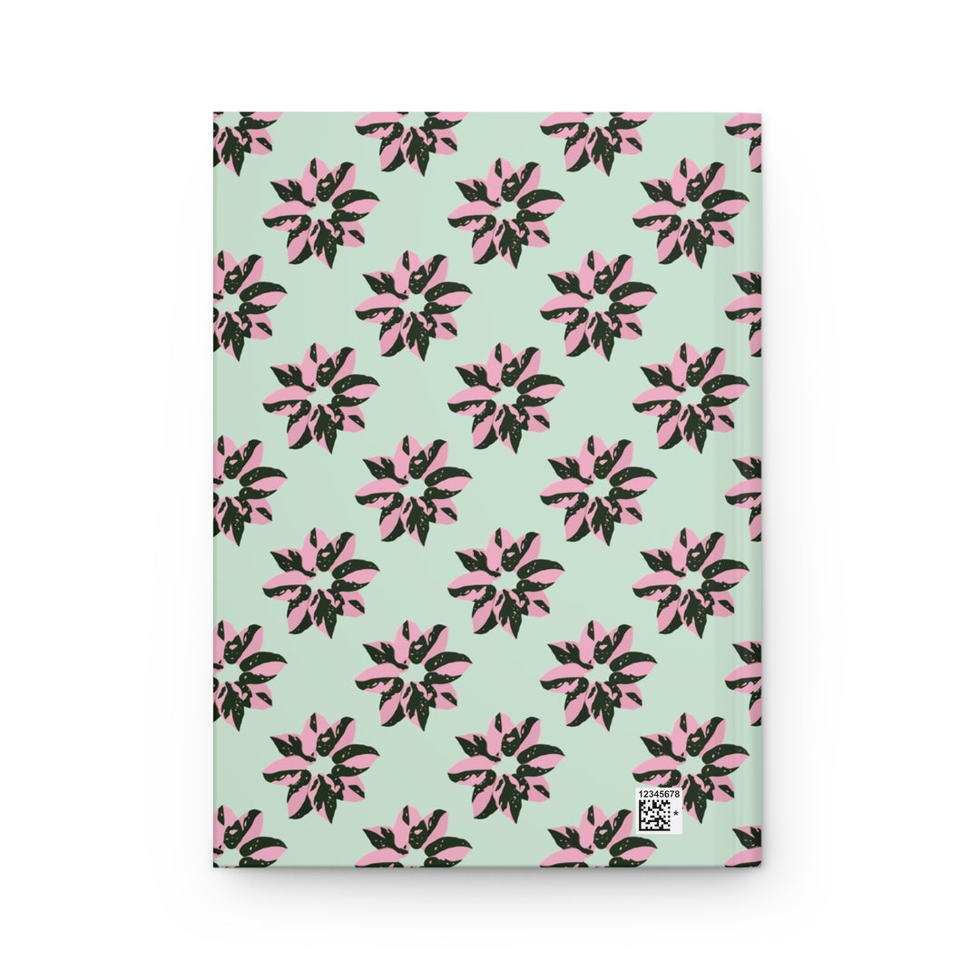 Pink Princess Philodendron Pattern Hardcover Journal by Printify