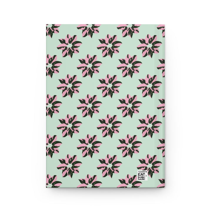 Pink Princess Philodendron Pattern Hardcover Journal by Printify
