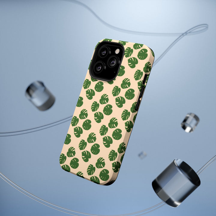 Monstera Pattern Phone Case – Dual Layer Protective Cover