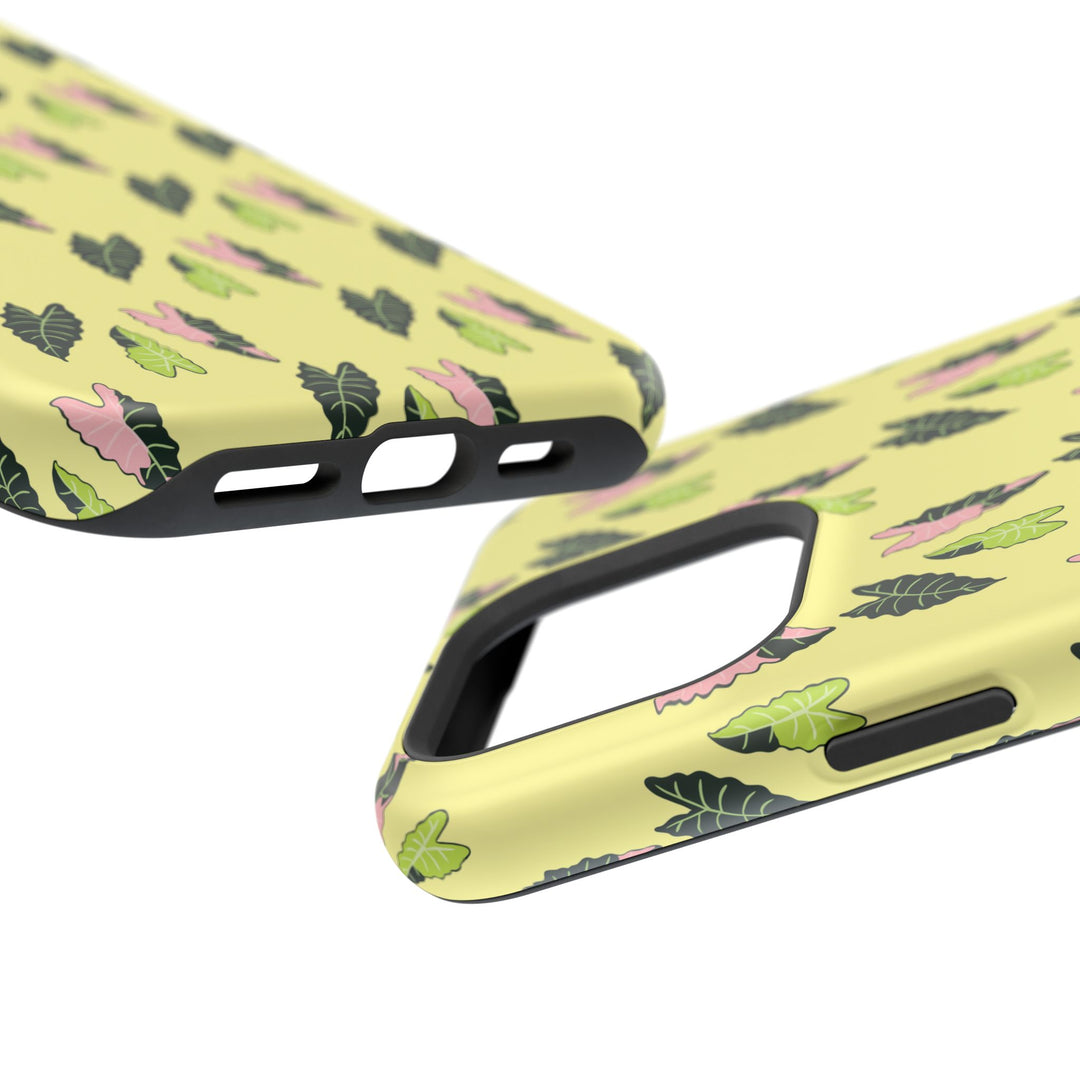 Alocasia Pattern Phone Case – Dual Layer Protective Cover