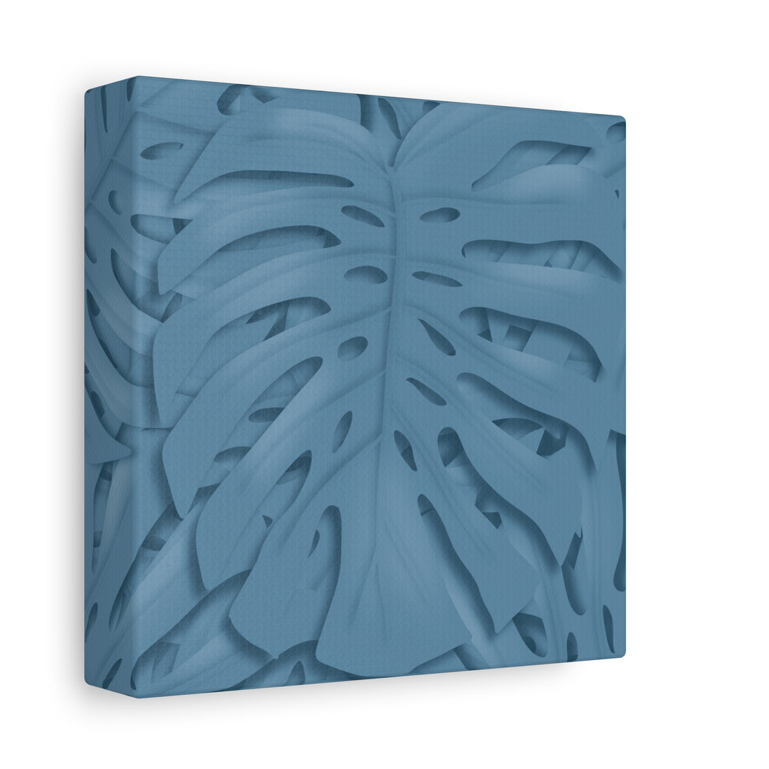 Monstera Canvas Art Blue Monstera Print With Durable Matte Finish For Modern Indoor Wall Decor