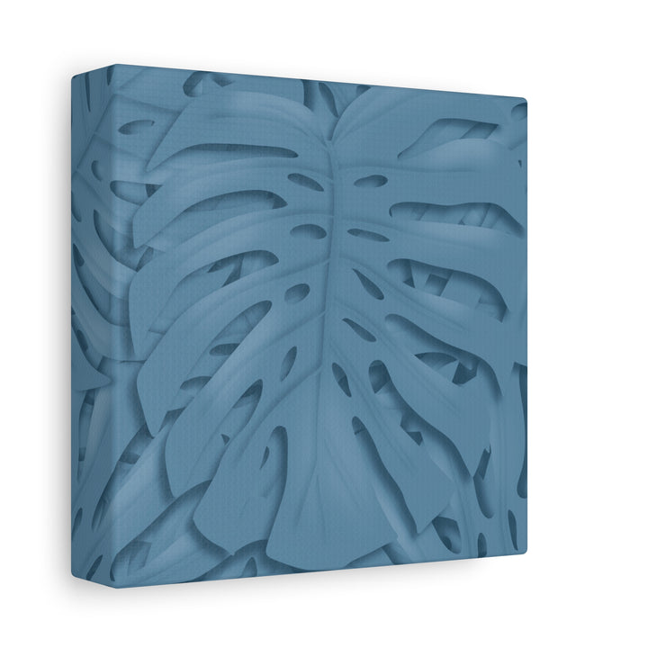 Monstera Canvas Art Blue Monstera Print With Durable Matte Finish For Modern Indoor Wall Decor