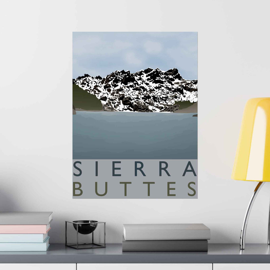 Sierra Buttes Minimalist Print
