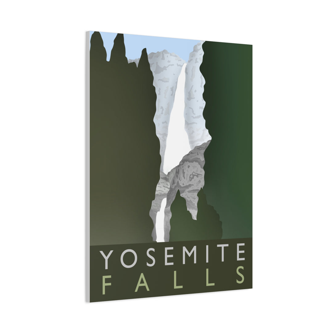 Minimalist Yosemite Waterfall Canvas Wall Art With Matte Finish For Living Room Decor