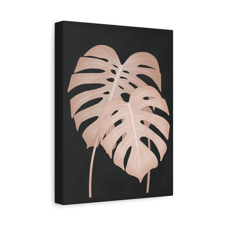 Pink Monstera Canvas Print – Botanical Wall Art