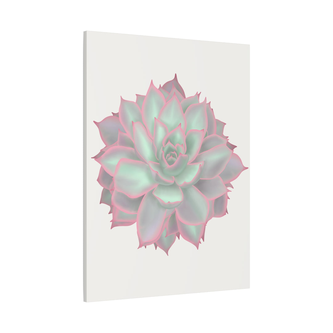 Echeveria Violet Queen Canvas Wall Art Rosette Succulent Print With Matte Finish