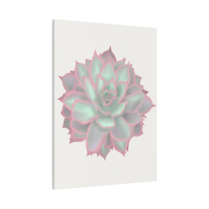 Echeveria Violet Queen Canvas Wall Art Rosette Succulent Print With Matte Finish
